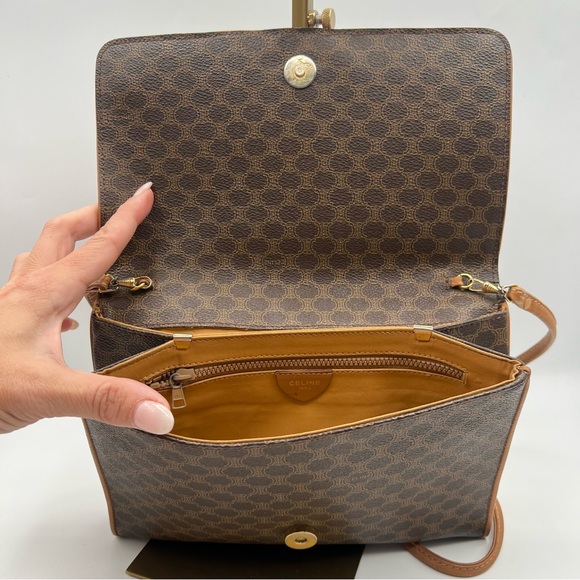 Celine Monogram Coated Canvas Crossbody - Picture 6 of 12